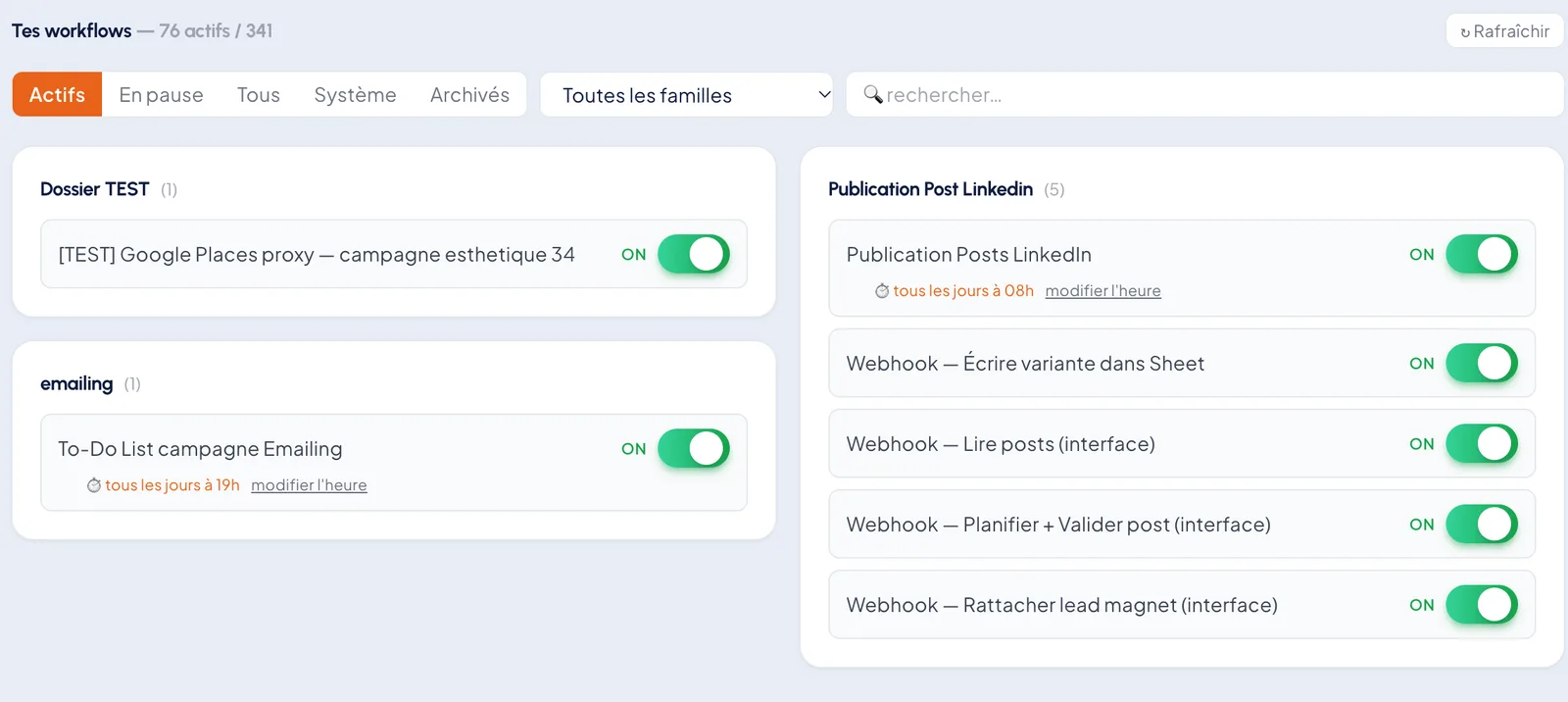Planification : Les automatisations, à l'heure